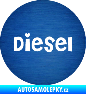 Samolepka Samolepka na víčko od nádrže 006 diesel škrábaný kov modrý