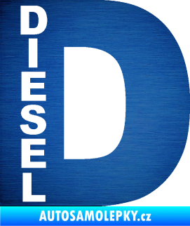 Samolepka Samolepka na víčko od nádrže 010 diesel škrábaný kov modrý