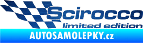 Samolepka Scirocco limited edition levá škrábaný kov modrý