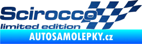 Samolepka Scirocco limited edition pravá škrábaný kov modrý