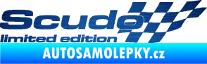 Samolepka Scudo limited edition pravá škrábaný kov modrý