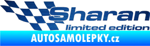 Samolepka Sharan limited edition levá škrábaný kov modrý