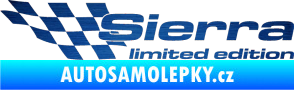 Samolepka Sierra limited edition levá škrábaný kov modrý
