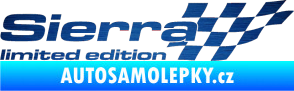 Samolepka Sierra limited edition pravá škrábaný kov modrý