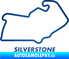 Samolepka Okruh Silverstone škrábaný kov modrý