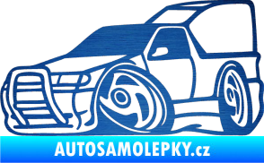 Samolepka Škoda Felicia pickup karikatura levá škrábaný kov modrý