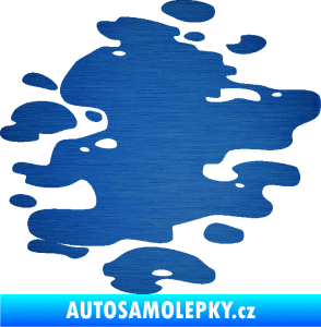 Samolepka Skvrna 001 pravá kaňka škrábaný kov modrý
