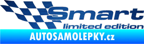 Samolepka Smart limited edition levá škrábaný kov modrý