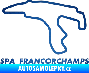 Samolepka Okruh Spa Francorchamps škrábaný kov modrý