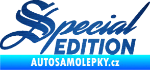 Samolepka Special edition 004 škrábaný kov modrý