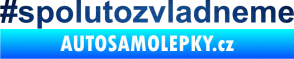 Samolepka #spolutozvladneme škrábaný kov modrý