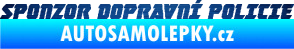 Samolepka Sponzor dopravní policie 001 škrábaný kov modrý