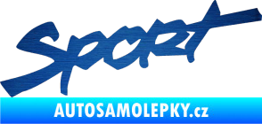 Samolepka Sport 001 škrábaný kov modrý
