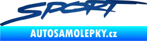 Samolepka Sport 002 škrábaný kov modrý