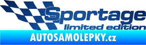 Samolepka Sportage limited edition levá škrábaný kov modrý