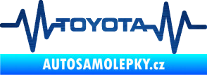 Samolepka Srdeční tep 022 toyota škrábaný kov modrý