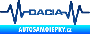 Samolepka Srdeční tep 044 levá Dacia škrábaný kov modrý