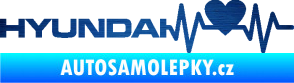 Samolepka Srdeční tep 046 levá Hyundai škrábaný kov modrý