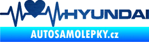 Samolepka Srdeční tep 046 pravá Hyundai škrábaný kov modrý