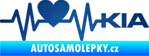 Samolepka Srdeční tep 048 pravá Kia škrábaný kov modrý
