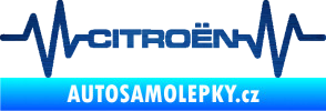 Samolepka Srdeční tep 057 Citroen škrábaný kov modrý