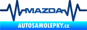 Samolepka Srdeční tep 059 Mazda škrábaný kov modrý