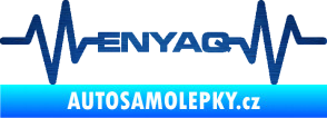 Samolepka Srdeční tep 063 Enyaq škrábaný kov modrý