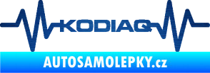 Samolepka Srdeční tep 071 Kodiaq škrábaný kov modrý