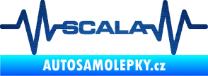 Samolepka Srdeční tep 075 Scala škrábaný kov modrý