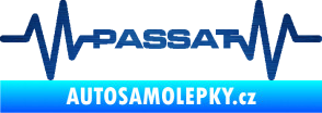 Samolepka Srdeční tep 076 Volkswagen Passat škrábaný kov modrý