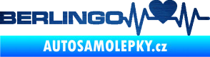 Samolepka Srdeční tep 092 levá Berlingo Citroen škrábaný kov modrý