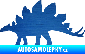 Samolepka Stegosaurus 001 levá škrábaný kov modrý