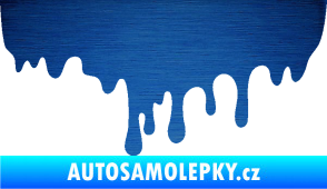 Samolepka Stékájící skvrna 001 pravá krevní cákanec škrábaný kov modrý