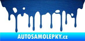 Samolepka Stékající skvrna 005 pravá škrábaný kov modrý
