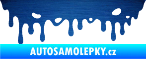 Samolepka Stékající skvrna 006 levá škrábaný kov modrý