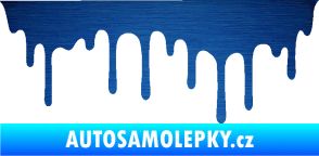 Samolepka Stékající skvrna 008 levá škrábaný kov modrý