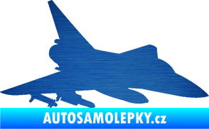 Samolepka Stíhací letoun 005 pravá škrábaný kov modrý