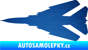 Samolepka Stíhací letoun 007 levá MIG škrábaný kov modrý