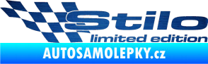 Samolepka Stilo limited edition levá škrábaný kov modrý