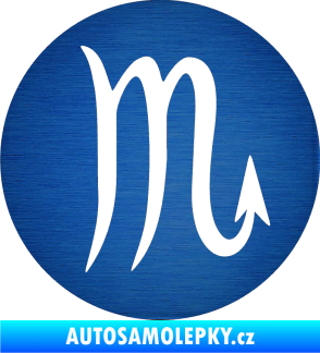 Samolepka Štír 001 - horoskop škrábaný kov modrý