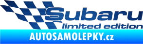 Samolepka Subaru limited edition levá škrábaný kov modrý