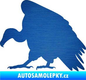 Samolepka Sup 001 levá škrábaný kov modrý