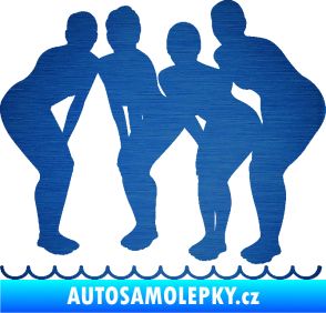 Samolepka Synchronizované plavání 001 tým škrábaný kov modrý