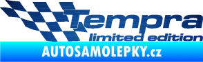 Samolepka Tempra limited edition levá škrábaný kov modrý