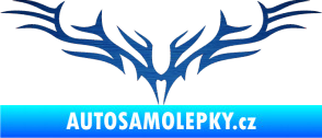 Samolepka Tetování 008 škrábaný kov modrý