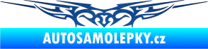 Samolepka Tetování 015 škrábaný kov modrý