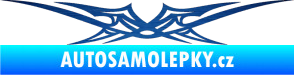 Samolepka Tetování 016 škrábaný kov modrý