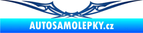 Samolepka Tetování 017 škrábaný kov modrý