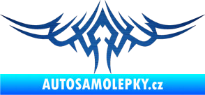 Samolepka Tetování 019 škrábaný kov modrý