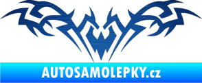 Samolepka Tetování 020 škrábaný kov modrý